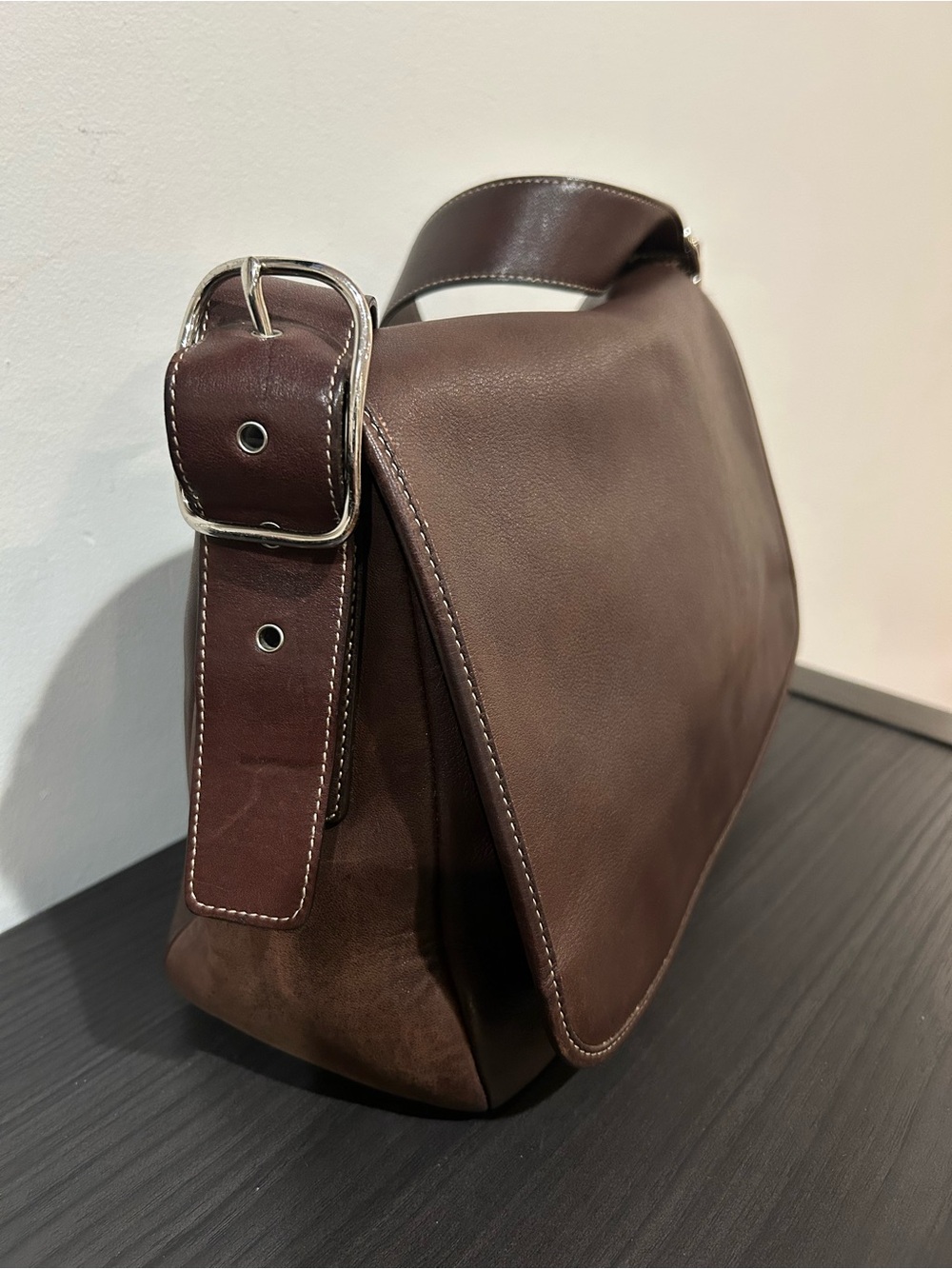 Coach Vintage Legacy dark brown Leather Flap Crossbody Style #9332 - Picture 10 of 15